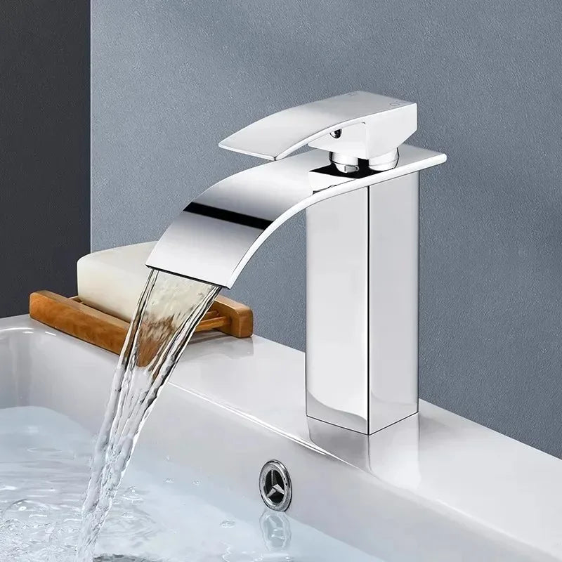 Bathroom Accessories Household Home Hot and Cold Water Waterfall Dragon Head Kitchen Bathroom Bathroom Washbasin Single Faucet