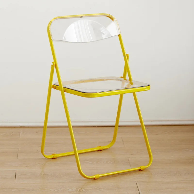 Internet celebrity folding chair acrylic transparent chair completed photo without chair simple folding crystal diningchairstool