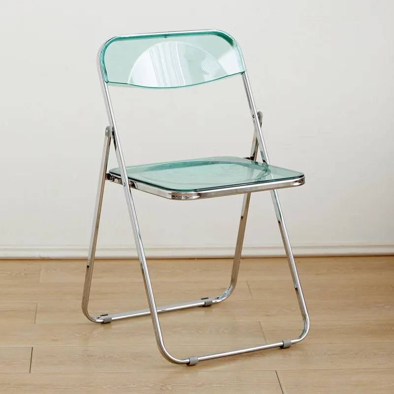 Internet celebrity folding chair acrylic transparent chair completed photo without chair simple folding crystal diningchairstool