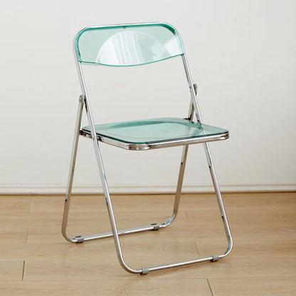 Internet celebrity folding chair acrylic transparent chair completed photo without chair simple folding crystal diningchairstool