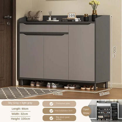 Shoe cabinet household multi-layer shoe rack entrance porch multi-function storage cabinet large capacity storage cabinet