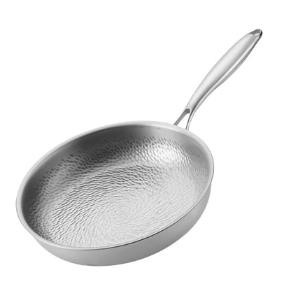 Three-layer frying pan, home cooking frying pan, non-stick hammer frying pan, kitchen use