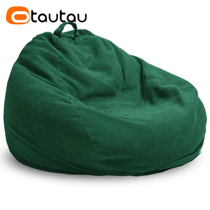 OTAUTAU Thick Waterproof Cotton Bean Bag Cover Without Filler Outdoor Pouf Chair Beanbag Puff Sofa Lounge Recliner Sac DD023