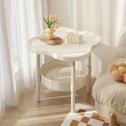Four-leaf Clover Sofa Side Several Bedroom Small Table Home Living Room Storage Table Creative Balcony Double Layer Coffee Table