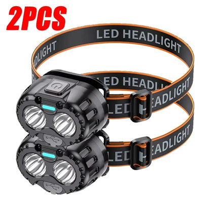 Motion Sensor Rechargeable Headlight Flashlight LED Ultra Bright Headlights Fishing Headlamp Led Forehead Head Lamp Flashlighs