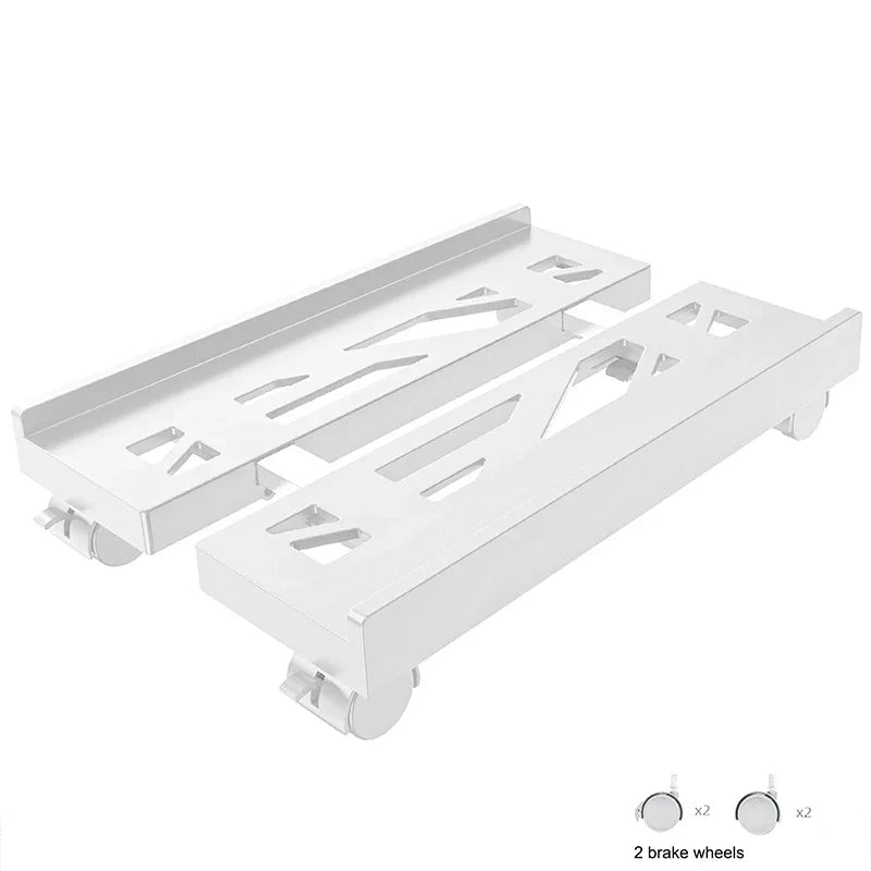 Ventilated Computer Tower Stand PC Tower Stand with 4 Caster Wheels Fits Most PC, Under Desk CPU Holder PC Floor Cart PC Riser