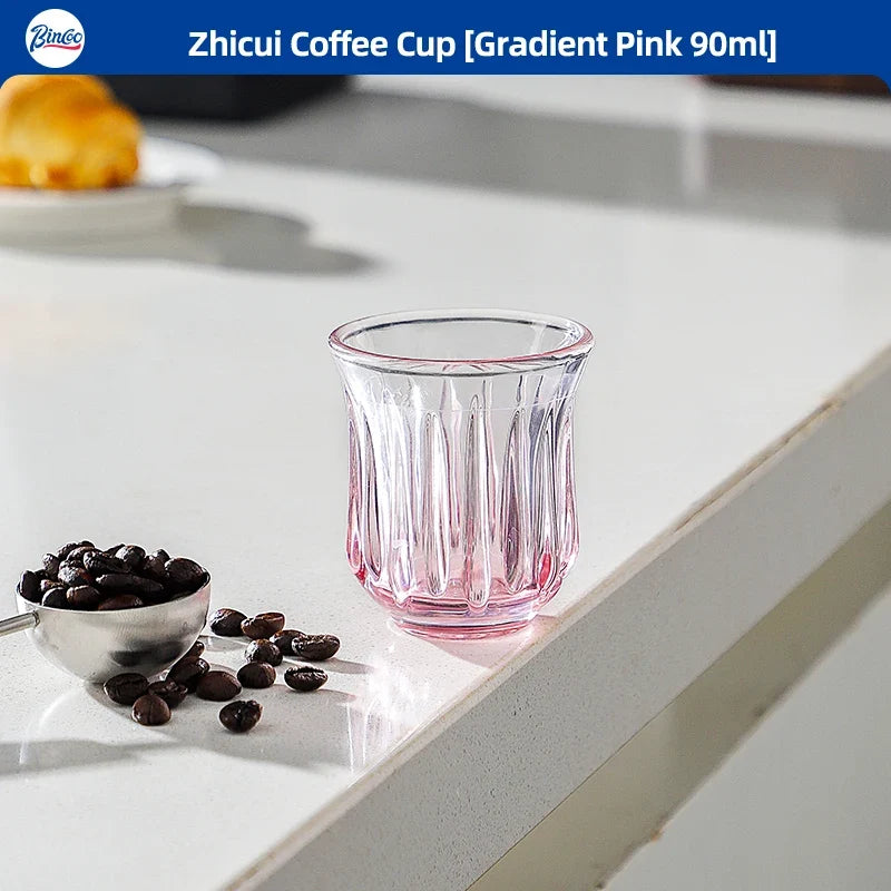 Bincoo High End Coffee Cup Elegant Retro Glass for Americano Dirty Flat White Espresso and Latte Available in 90/200/240/400ml