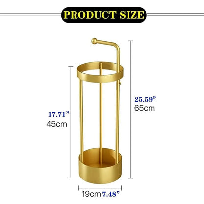 Gold/black Umbrella Stand, Space Saving & Rust Resistant, Modern Metal Umbrella Holder, Perfect for Home & Office Use