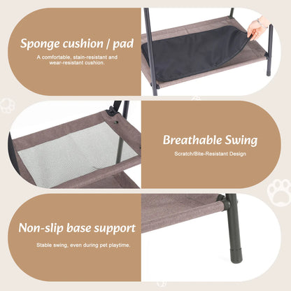 Cat Hammock Window Bed Kitten Sunny Seat Hanging Mount Beds Cat Sofa Wall Pet Hanging Winter Dual-Layer Hammock Cat Climbing