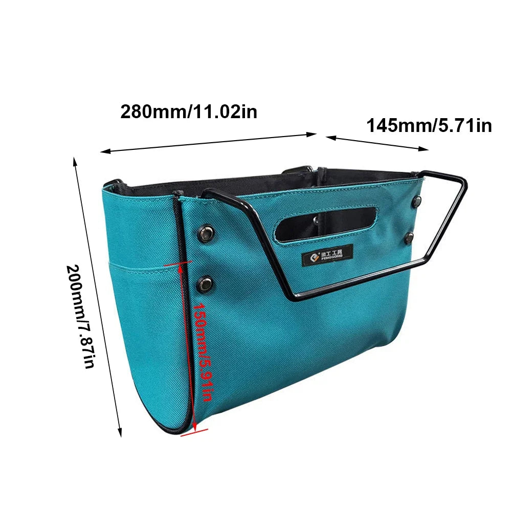 Telescoping Ladder Tool Bag Portable Utility Tools Bags Herringbone Ladder Tool Storage Bag Oxford Waterproof Tool Organizer