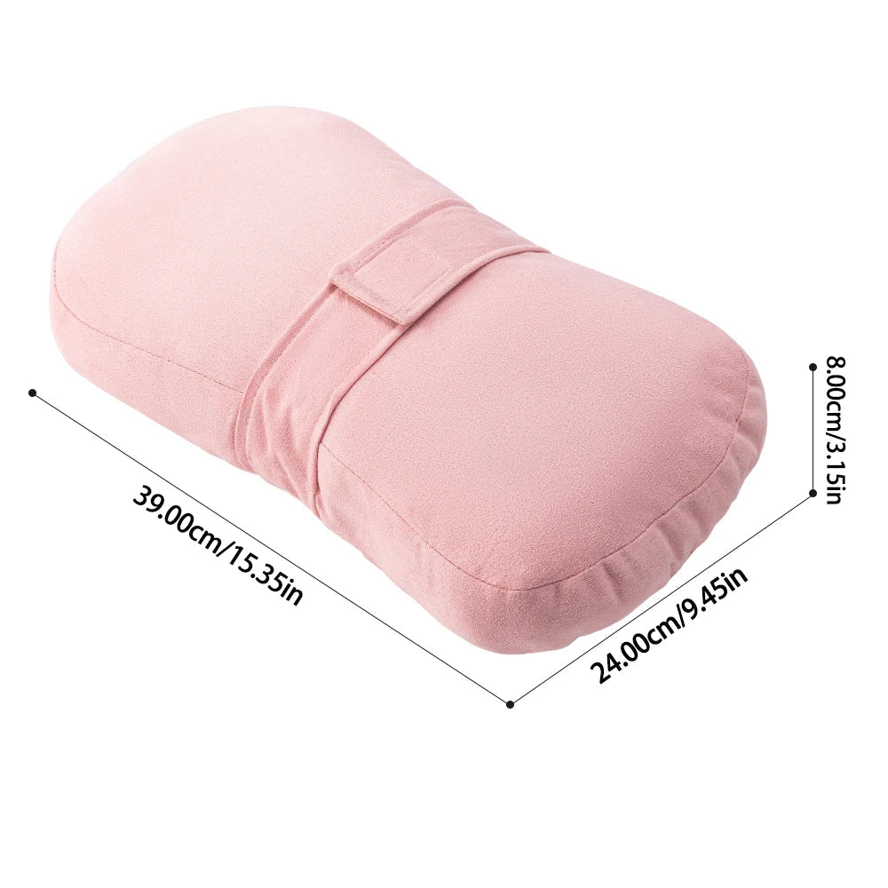 Knee Pillow for Side Sleepers，Support Leg Pillow for Hip & Back Pain, Plush，Bind Belt & Machine Washable