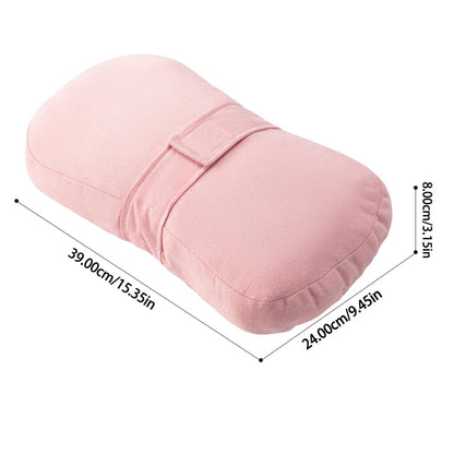 Knee Pillow for Side Sleepers，Support Leg Pillow for Hip & Back Pain, Plush，Bind Belt & Machine Washable