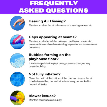 Pink-Purple Dual-Slide Inflatable Water Slide, Large Inflatable Pool , Water Slide Grade Inflatable Water Slide Outdoor Indoor