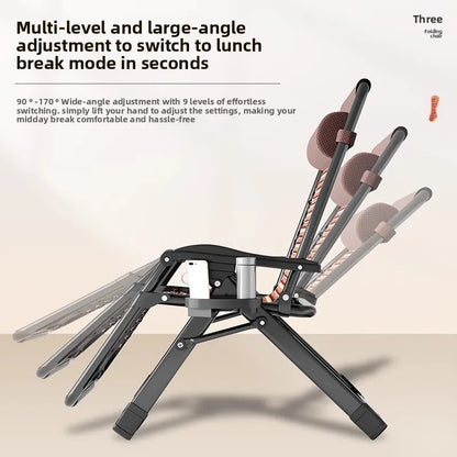 Lounge chair folding lunch break leisure chair elderly beach nap chair sofa lazy chair