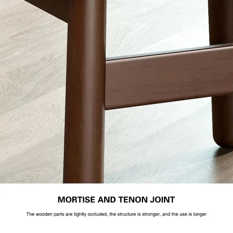 Solid Wood Backrest Chair Household Living Room Small Low Stool Dining Chair Non-Slip Children's Bedroom Shoe Change Stool