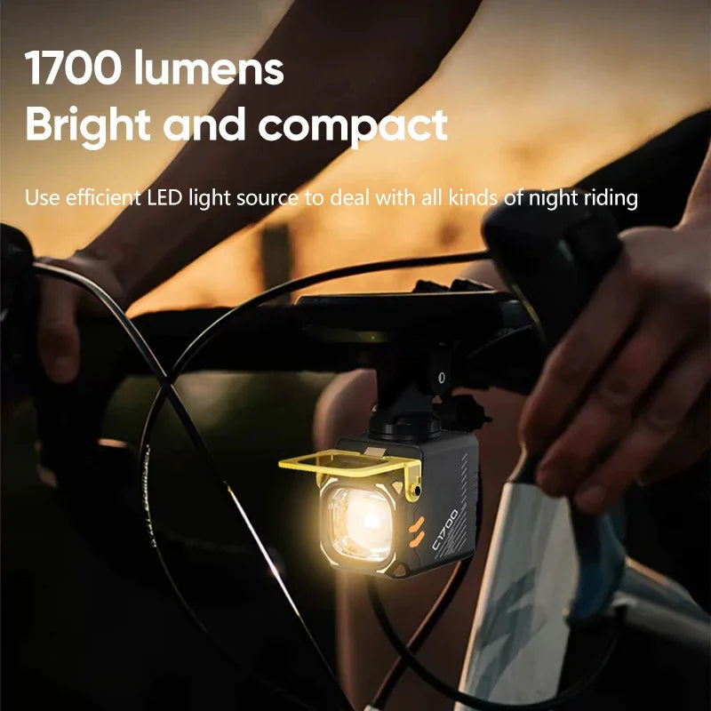 1700 Lumens ZHIYU Bike Headlight Bicycle Flashlight Handlebar Type-C MTB Road Highlight C1700 Front Lamp Bicycle Accessories