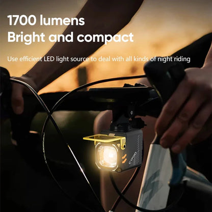 1700 Lumens ZHIYU Bike Headlight Bicycle Flashlight Handlebar Type-C MTB Road Highlight C1700 Front Lamp Bicycle Accessories