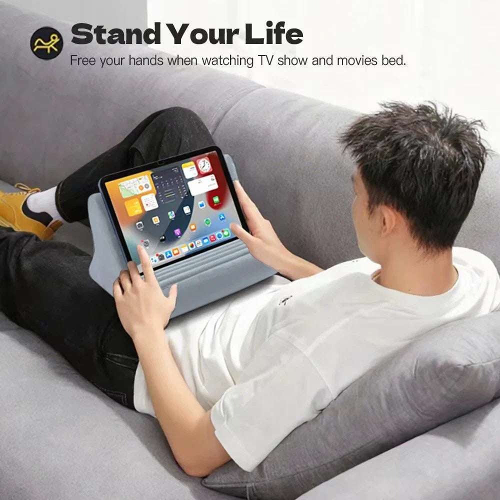 Tablet Pillow Bracket, Multi-Functional Phablet Support Bracket, Portable Multi-Angle Adjustable Electronic Book Reading Bracket