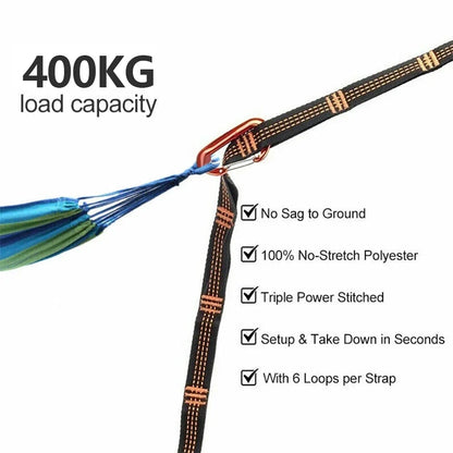 2/6Pcs 100x2.5cm Hammock Straps Nylon Swing Hanging Belt Adjustable Camping Hanging Strap Hammock Accessory for Outdoor Garden