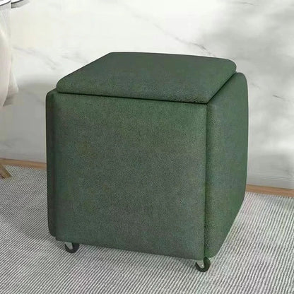 Multi-Functional Rubik's Cube Stool - 5-in-1 Storage Ottoman, Serves as Coffee Table, Dining & Shoe Bench, Nordic Style, silla
