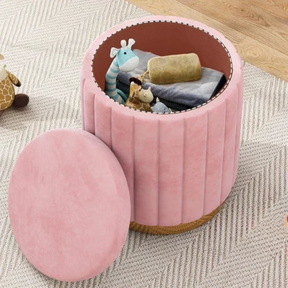 Makeup stool light luxury round stool chair bedroom Internet celebrity storage bench sofa stool dresser stool makeup chair small