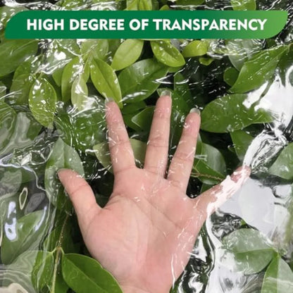 Clear Tarp Heavy Duty with Grommets 5x7 Feet Waterproof PVC Tarpaulin 14 Mil for Patio Enclosure Greenhouse Cover Porch Roof