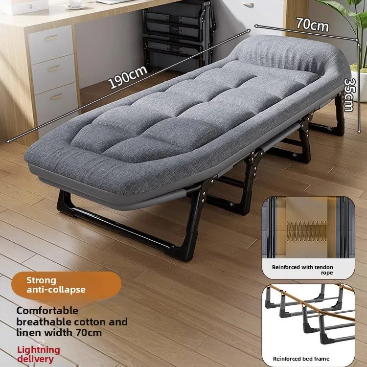 Lunch break folding bed office single recliner portable hospital escort march dual-purpose nap bed