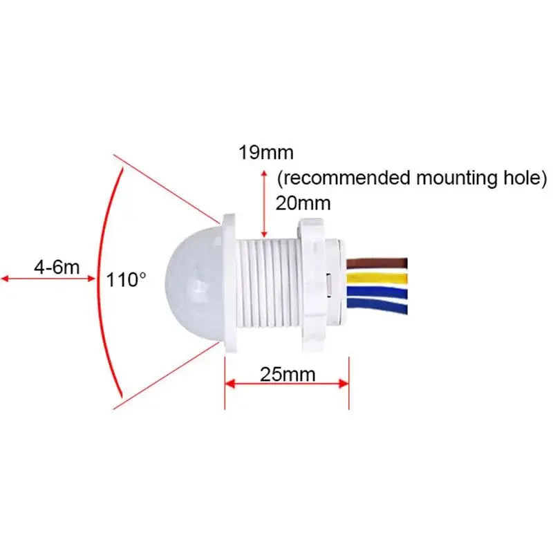 PIR Motion Sensor Detector Smart Switch Home Indoor Outdoor Infrared Light 110V 220V Time Delay Mode Adjust Lighting Switch