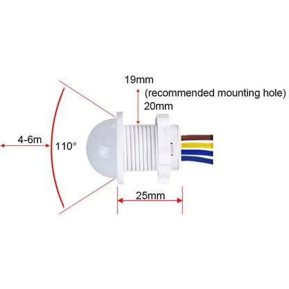 PIR Motion Sensor Detector Smart Switch Home Indoor Outdoor Infrared Light 110V 220V Time Delay Mode Adjust Lighting Switch