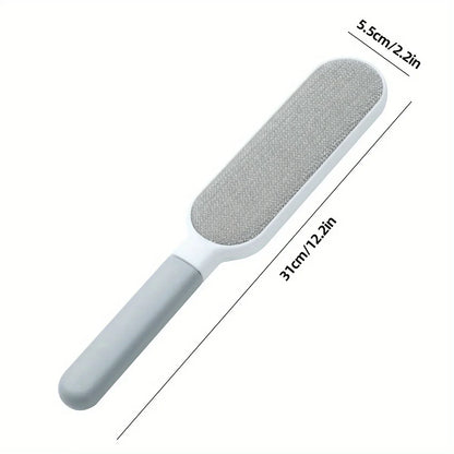 Double-sided Pet Hair Removal Brush - 1pc Reusable Lint Brush - Manual Electrostatic Sticky Lint Pet Hair Dust Brush for Clothin