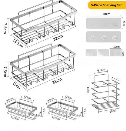 No Drilling Stainless Steel Triangle Double Layer Shelf for Bathroom Balcony Kitchen Corner Storage Space Saving Durable Design