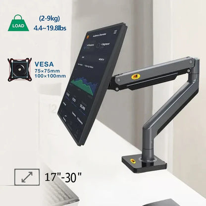 Adjustable PC Monitor Arm Support NB F80 Single Monitor Bracket Up To 30 Inches Computer Desk Mount Stand Adjustable Gas Spring