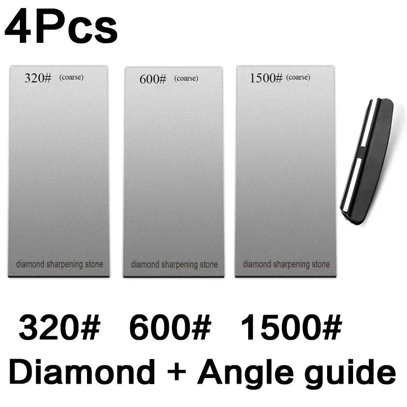 120/600/1500/3000 set Diamond sharpening stone base kitchen whetstone blade sharp bar Apex edge musat knife sharper flakes board
