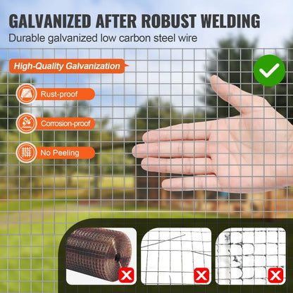 Hardware Cloth 36" 48" x 50'/100' Wire Mesh Roll Chicken Fence 1/2" 19 Ga