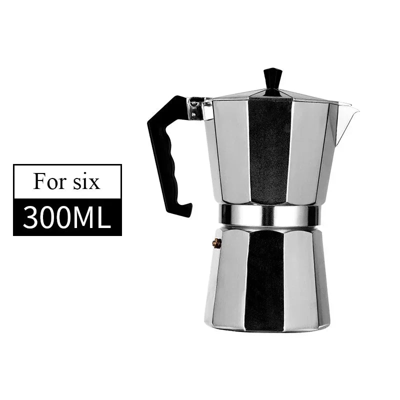 New 50ml-600ml Moka Pot Aluminum Household Electric Burner Stove Top Espresso Percolator Coffee Maker Coffee Extraction Pot