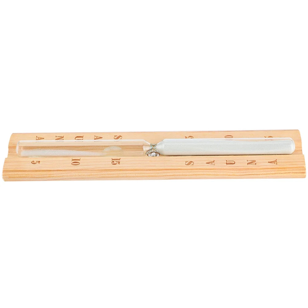 Hourglass Clock Wooden Hourglass Wooden Sauna Timer 15-Minute Sand Timer Countdown Timer Accessory for Sauna & Spa Rooms