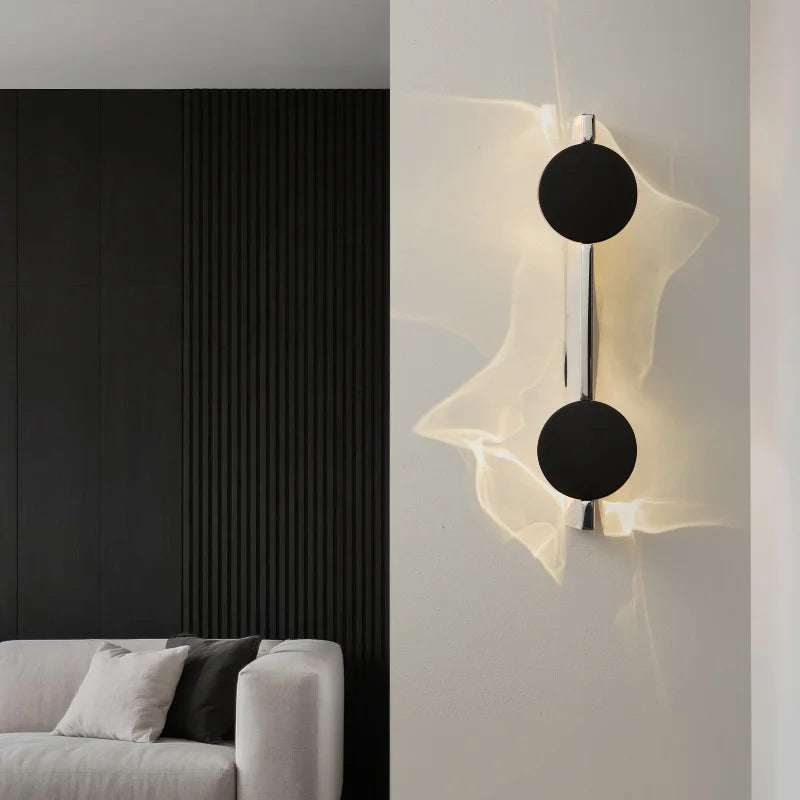 Stainless Rotatable Shadow Art Sconce Creative Corrugated LED Wall Light  Bedroom Bedside Parlor Stairs Aisle Atmosphere Light