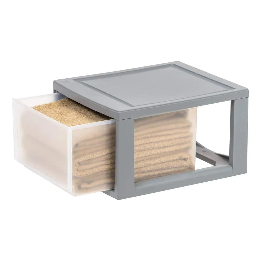 Gray Stackable Storage Unit closet organizer  cabinet organizer  storage drawers  organizer drawer  drawer divider