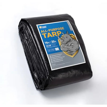Tarps Heavy Duty Waterproof 16x20 Feet Poly Tarp Cover Outdoor Thick UV Resistant Tarpaulin with Grommets 10mil