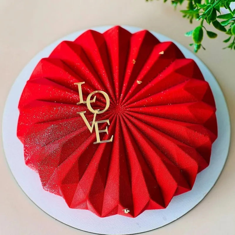 New side acrylic Happy Birthday Cake Topper Red gold combo Kids Party Cupcake Toppers For Baby Shower Gift Dessert Decoration