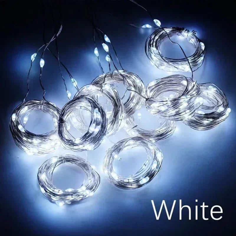 Bright 300 LED Curtain Light, Plug in Fairy Lights for Bedroom, Christmas Hanging String Lamp Outdoor for Window Backdrop Wall