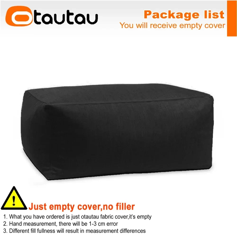 OTAUTAU Outdoor Oxford Bean Bag Cover Swim Pool Float Lounger Beach Club Pouf SF505【No Filler!You Need To Fill It By Yourself!】