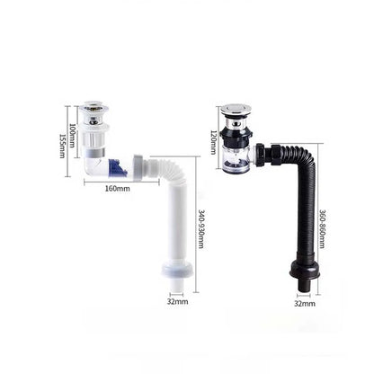 1-3PCS Multi Functional Universal Drain Hand Wash Basin Drain Pipe Basin Drain Pipe Non Adhesive Kitchen Drain Extension Pipe