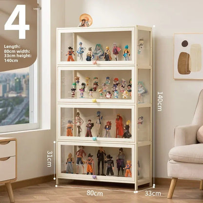 Figure Lego Display Cabinet Household Cream Wind Dustproof Acrylic Transparent Model Toy Blind Box Display Cabinet