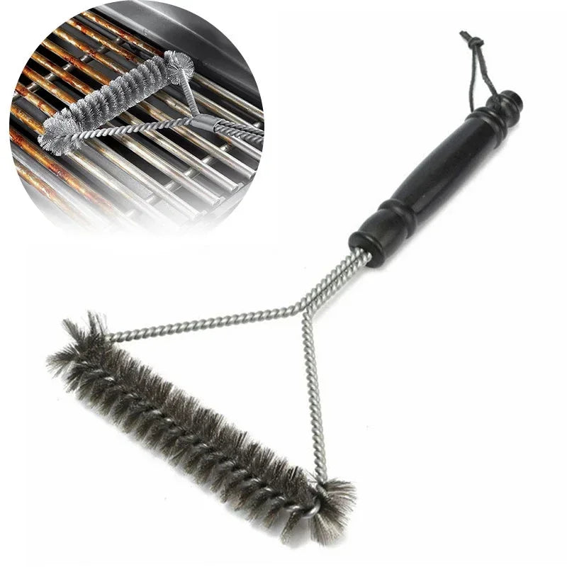 Barbecue Brush Cleaning Tool Stainless Steel Non Stick Cleaning Brush Barbecue Accessories Stainless Steel Wire Barbecue Brush