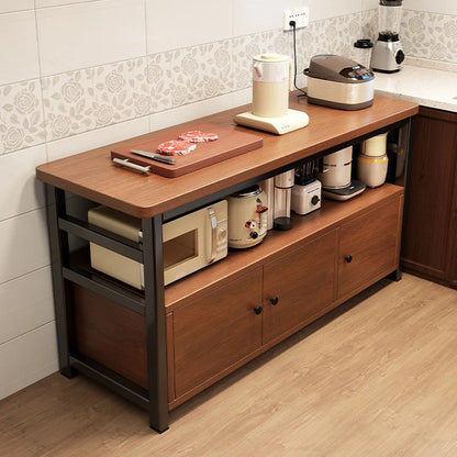 Multifunctional kitchen storage rack, sideboard cabinet, floor-standing wall table, workbench, cookware and bowl storage cabinet