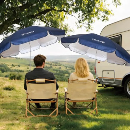 XL Chair Umbrella with Universal Clamp Adjustable 47 Inch and 360-degree Swivel UPF 50+ Portable Clamp on Camping or Beach Chai