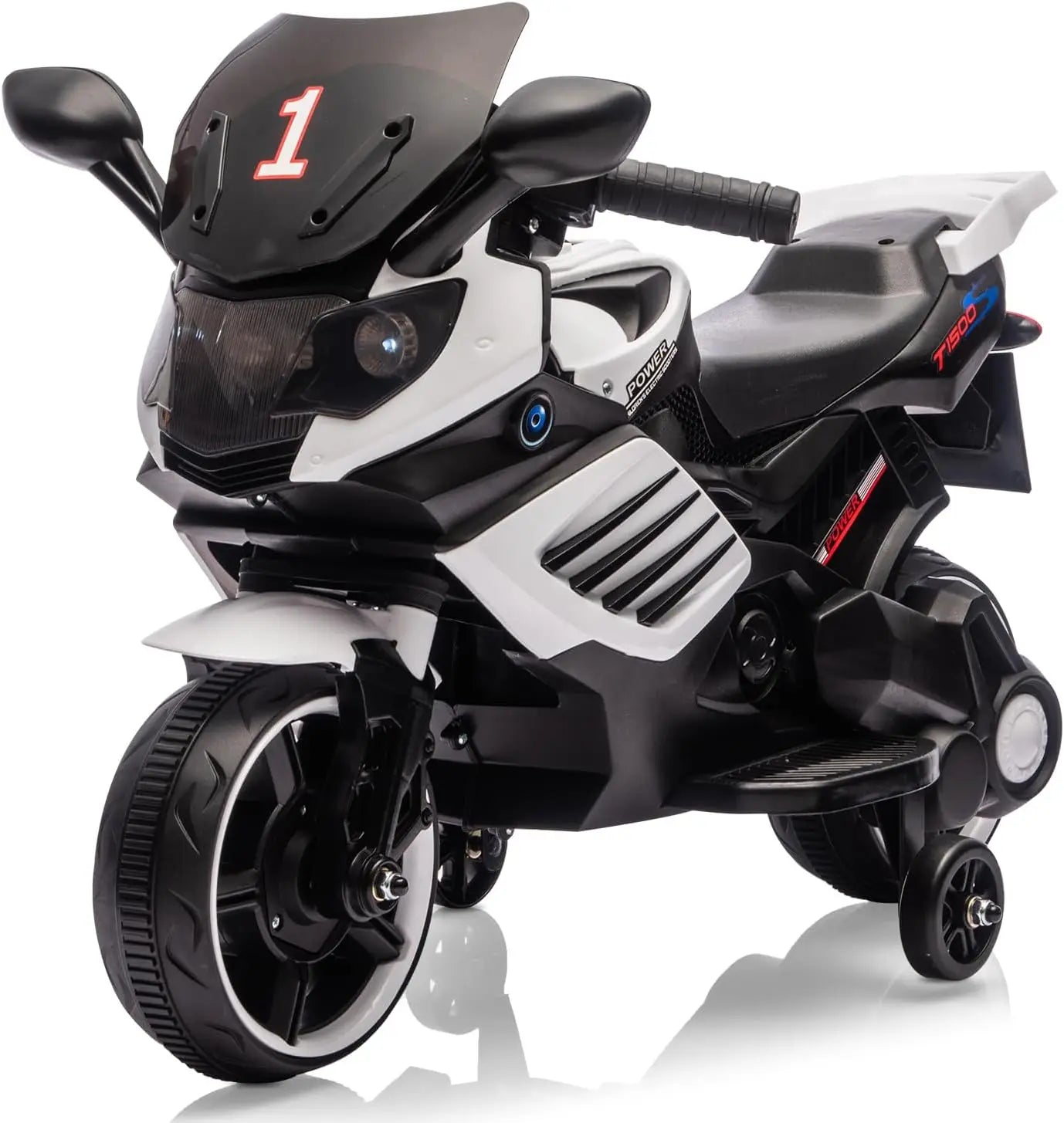 6V Kids Motorcycle, Electric Ride On Car Toy with Training Wheels,Headlight, Horn & Music for Toddlers Boys Girls Ages 3-6 Years