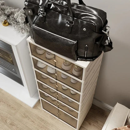 Household Goods Home Dust-proof  No Installation Foldable Transparent Folding Shoe Box, Large Capacity Shoe Storage Box