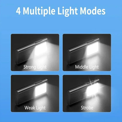 EDC Flashlight Keychain Light  Super Bright With Pen Clip Mini LED Flashlight, USB Charging Port Emergency Work Camping Light